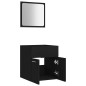 vidaXL 2-tlg. Badmöbel-Set Schwarz Holzwerkstoff vidaXL 2-tlg. Badmöbel-Set Schwarz Holzwerkstoff