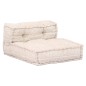 vidaXL 3-Sitzer Modularer Pouf Beige Stoff vidaXL 3-Sitzer Modularer Pouf Beige Stoff