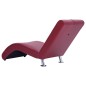 vidaXL Chaiselongue mit Kissen Weinrot Kunstleder vidaXL Chaiselongue mit Kissen Weinrot Kunstleder