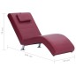 vidaXL Chaiselongue mit Kissen Weinrot Kunstleder vidaXL Chaiselongue mit Kissen Weinrot Kunstleder