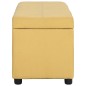 vidaXL Bank mit Staufach 116 cm Gelb Polyester vidaXL Bank mit Staufach 116 cm Gelb Polyester