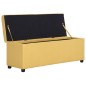 vidaXL Bank mit Staufach 116 cm Gelb Polyester vidaXL Bank mit Staufach 116 cm Gelb Polyester