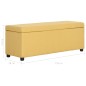 vidaXL Bank mit Staufach 116 cm Gelb Polyester vidaXL Bank mit Staufach 116 cm Gelb Polyester