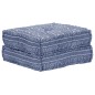 vidaXL 3-Sitzer Modularer Pouf Indigo Stoff vidaXL 3-Sitzer Modularer Pouf Indigo Stoff