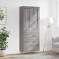 Highboard Grau Sonoma 69,5x34x180 cm Holzwerkstoff Highboard Grau Sonoma 69,5x34x180 cm Holzwerkstoff