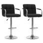 vidaXL Barhocker 2 Stk. Schwarz Stoff vidaXL Barhocker 2 Stk. Schwarz Stoff