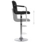 vidaXL Barhocker 2 Stk. Schwarz Stoff vidaXL Barhocker 2 Stk. Schwarz Stoff