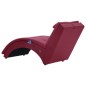 vidaXL Massage Chaiselongue mit Kissen Weinrot Kunstleder vidaXL Massage Chaiselongue mit Kissen Weinrot Kunstleder
