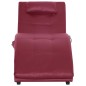 vidaXL Massage Chaiselongue mit Kissen Weinrot Kunstleder vidaXL Massage Chaiselongue mit Kissen Weinrot Kunstleder