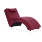 vidaXL Massage Chaiselongue mit Kissen Weinrot Kunstleder vidaXL Massage Chaiselongue mit Kissen Weinrot Kunstleder