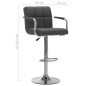 vidaXL Barhocker Dunkelgrau Stoff vidaXL Barhocker Dunkelgrau Stoff