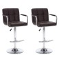 vidaXL Barhocker 2 Stk. Braun Kunstleder vidaXL Barhocker 2 Stk. Braun Kunstleder