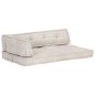 vidaXL Palettensofa-Auflage Hellbraun Stoff Patchwork vidaXL Palettensofa-Auflage Hellbraun Stoff Patchwork