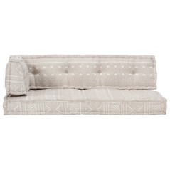 vidaXL Palettensofa-Auflage Hellbraun Stoff Patchwork