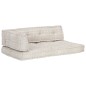 vidaXL Palettensofa-Auflage Hellbraun Stoff Patchwork vidaXL Palettensofa-Auflage Hellbraun Stoff Patchwork