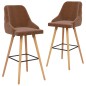 vidaXL Barhocker 2 Stk. Braun Samt vidaXL Barhocker 2 Stk. Braun Samt