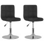 vidaXL Esszimmerstühle 2 Stk. Drehbar Schwarz Stoff vidaXL Esszimmerstühle 2 Stk. Drehbar Schwarz Stoff