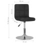 vidaXL Esszimmerstühle 2 Stk. Drehbar Schwarz Stoff vidaXL Esszimmerstühle 2 Stk. Drehbar Schwarz Stoff