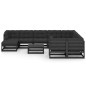 11-tlg. Garten-Lounge-Set mit Kissen Schwarz Kiefer Massivholz 11-tlg. Garten-Lounge-Set mit Kissen Schwarz Kiefer Massivholz