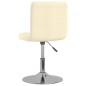 vidaXL Drehbarer Barhocker Creme Stoff vidaXL Drehbarer Barhocker Creme Stoff
