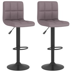 vidaXL Barhocker 2 Stk. Taupe Stoff