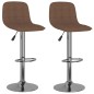 vidaXL Barhocker 2 Stk. Braun Stoff vidaXL Barhocker 2 Stk. Braun Stoff