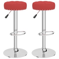 vidaXL Barhocker 2 Stk. Weinrot Stoff