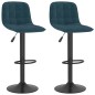 vidaXL Barhocker 2 Stk. Blau Samt vidaXL Barhocker 2 Stk. Blau Samt