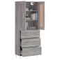 Highboard Grau Sonoma 69,5x34x180 cm Holzwerkstoff Highboard Grau Sonoma 69,5x34x180 cm Holzwerkstoff