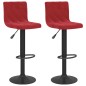 vidaXL Barhocker 2 Stk. Weinrot Samt vidaXL Barhocker 2 Stk. Weinrot Samt