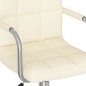 vidaXL Bürostuhl Drehbar Creme Stoff vidaXL Bürostuhl Drehbar Creme Stoff