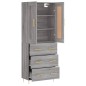 Highboard Grau Sonoma 69,5x34x180 cm Holzwerkstoff Highboard Grau Sonoma 69,5x34x180 cm Holzwerkstoff