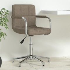 vidaXL Bürostuhl Drehbar Taupe Stoff