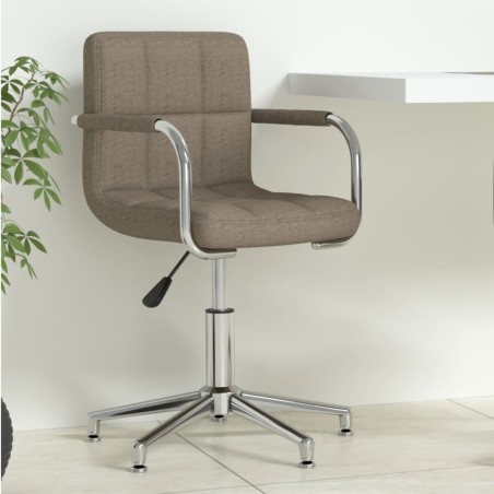 vidaXL Bürostuhl Drehbar Taupe Stoff