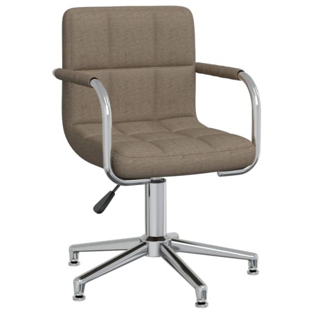 vidaXL Bürostuhl Drehbar Taupe Stoff