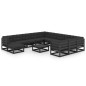 vidaXL 13-tlg. Garten-Lounge-Set mit Kissen Schwarz Massivholz Kiefer vidaXL 13-tlg. Garten-Lounge-Set mit Kissen Schwarz Massivholz Kiefer