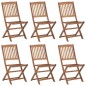 vidaXL Klappbare Gartenstühle 6 Stk. mit Kissen Massivholz Akazie vidaXL Klappbare Gartenstühle 6 Stk. mit Kissen Massivholz Akazie