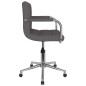vidaXL Bürostuhl Drehbar Taupe Stoff vidaXL Bürostuhl Drehbar Taupe Stoff