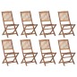 vidaXL Klappbare Gartenstühle mit Kissen 8 Stk. Massivholz Akazie vidaXL Klappbare Gartenstühle mit Kissen 8 Stk. Massivholz Akazie