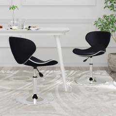 vidaXL Esszimmerstühle 2 Stk. Schwarz Kunstleder 