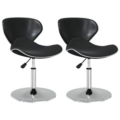 vidaXL Esszimmerstühle 2 Stk. Schwarz Kunstleder 