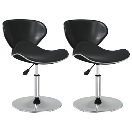 vidaXL Esszimmerstühle 2 Stk. Schwarz Kunstleder 