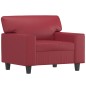 vidaXL Sessel mit Hocker Weinrot 60 cm Kunstleder vidaXL Sessel mit Hocker Weinrot 60 cm Kunstleder