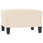 vidaXL Sessel mit Hocker Beige 60 cm Mikrofasergewebe vidaXL Sessel mit Hocker Beige 60 cm Mikrofasergewebe