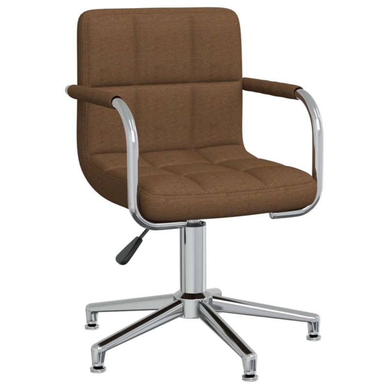 vidaXL Esszimmerstuhl Drehbar Braun Stoff vidaXL Esszimmerstuhl Drehbar Braun Stoff