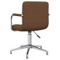 vidaXL Esszimmerstuhl Drehbar Braun Stoff vidaXL Esszimmerstuhl Drehbar Braun Stoff