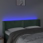 vidaXL LED Kopfteil Dunkelgrün 147x16x78/88 cm Samt