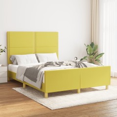 vidaXL Bettgestell ohne Matratze Grün 140x200 cm Stoff