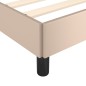 vidaXL Bettgestell mit Kopfteil Cappuccino-Braun 140x190 cm Kunstleder vidaXL Bettgestell mit Kopfteil Cappuccino-Braun 140x190 cm Kunstleder