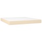 vidaXL Boxspringbett mit Matratze Creme 160x200 cm Stoff vidaXL Boxspringbett mit Matratze Creme 160x200 cm Stoff